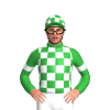 FOREST GREEN , WHITE CHECKS, FOREST GREEN SLEEVES, WHITE ARMBAND, FOREST GREEN AND WHITE CHECKS CAP