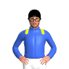 Royal Blue, Yellow Epaulettes, Black Cap