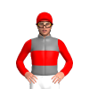 Grey, Red Band, Sleeves And Cap