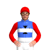 Royal Blue, Green Sash, Pink And Green Striped Sleeves, Pink Cap, Green Pom Pom