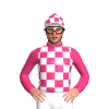 Pink And White Checks, Pink Sleeves, Checked Cap, Pink Pom Pom