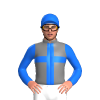 Grey, Blue Cross, Blue Sleeves, Yellow Lightning Bolts, Blue Cap, Yellow Lightning Bolt