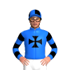 Blue, Black Maltese Cross, Hooped Sleeves, Quartered Cap