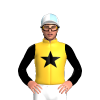SUNGLOW, BLACK STAR, SLEEVES, Pink cap