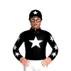 Black, White Star, Black Sleeves With White Stars, Black Cap With White Star