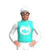 Turquoise, White Horseshoe And Horse Head, Horseshoe Sleeves And Cap