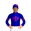 Dark Blue, Purple Maltese Cross And Armbands, Quartered Cap