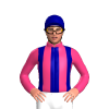 Pink And Dark Blue Stripes, Dark Blue Cap