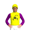 Purple, Yellow Bell, Sleeves And Cap
