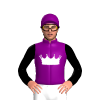 Purple, White Crown, Black Sleeves