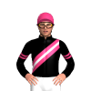Black, Pink And White Sash, Pink And White Armbands, Pink Cap