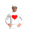 White, Red Heart