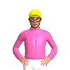 MAGENTA, BLACK SLEEVES, WHITE DOUBLE ARMBANDS, Yellow cap