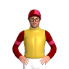 Gold, Maroon Bulls Head, Maroon Sleeves With Cerise Armbands, Maroon And Cerise Quartered Cap