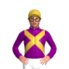 Purple, Gold Crossed Sashes And Cap