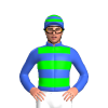 Royal Blue, Lime Hoops, Hooped Cap