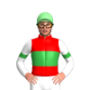 ORANGE, WHITE CROSSED SASHES, ORANGE SLEEVES, WHITE STARS, Yellow cap