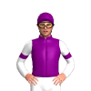 PURPLE, WHITE FIVE STARS, WHITE SLEEVES, PURPLE ARMBANDS, Black cap