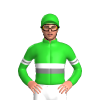 Yellow, Green Maltese Crosses, White Sleeves, Yellow And Green Maltese Crosses Cap