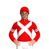 RED, WHITE CROSSED SASHES, RED SLEEVES, WHITE DOUBLE ARMBAND, White cap