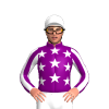 PURPLE,WHITE STARS, STRIPES SLEEVES, Blue cap