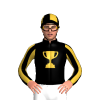 Yellow, Royal Blue Braces, Armbands And Cap With Yellow Diamonds