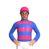 Royal Blue, Pink Hoops And Cap