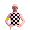 HOT PINK, BLACK CHECKS, YELLOW DOUBLE ARMBANDS, Orange cap