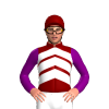 YELLOW, MEDIUM BLUE HALVES, MEDIUM BLUE DIAMOND BAND, MEDIUM BLUE SLEEVES, YELLOW ARMBANDS, Orange cap