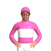 HOT PINK, WHITE BAND, Blue cap