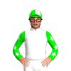 WHITE, LIME DIAMOND, SLEEVES, WHITE STARS, QUARTERS CAP