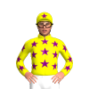 YELLOW,PURPLE STARS,STARS SLEEVES,YELLOW CAP,PURPLE STAR