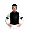 BLACK,WHITE SLEEVES,BLACK ARMBANDS,CAP,WHITE PEAK