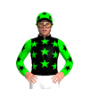 BLACK, LIME STARS, SLEEVES, BLACK STARS, STARS CAP, PEAK