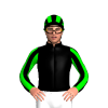 BLACK, LIME DIAMOND, STRIPES SLEEVES, STRIPES CAP