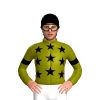 OLIVE, BLACK STARS, ARMBAND, CAP