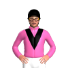 Hot Pink, Black Vee and cap