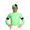 Pale Green, Black Armbands, Quartered Cap