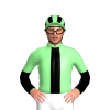 PALE GREEN,BLACK STRIPE,BLACK SLEEVES,PALE GREEN HALVED,CAP,BLACK STRIPES