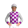 SILVER,PURPLE CHECKS,PURPLE CUFFS, SILVER CAP, PURPLE SEAMS