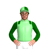 LIGHT GREEN,DARK GREEN EPAULETTES,DARK GREEN SLEEVES, DARK GREEN QUARTERS CAP