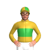 Gold, Green Bands And Quartered Cap