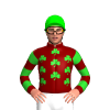 Maroon, Lime Green Shamrocks, Hooped Sleeves, Lime Cap