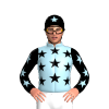 Light Blue, Black Stars And Sleeves, Light Blue Stars, Black Cap, Light Blue Star