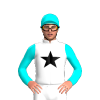 White, Black Star, Aqua Sleeves And Cap
