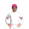 White, Pink Diamond, Armbands & Cap