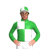 Green And White Quarters, Green Sleeves, Quartered Cap