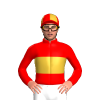 Red, Gold Band, Quartered Cap
