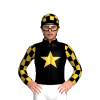 Black, Gold Star, Checked Sleeves And Cap
