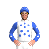 White, Royal Blue Spots, Royal Blue And White Spots Sleeves And Cap